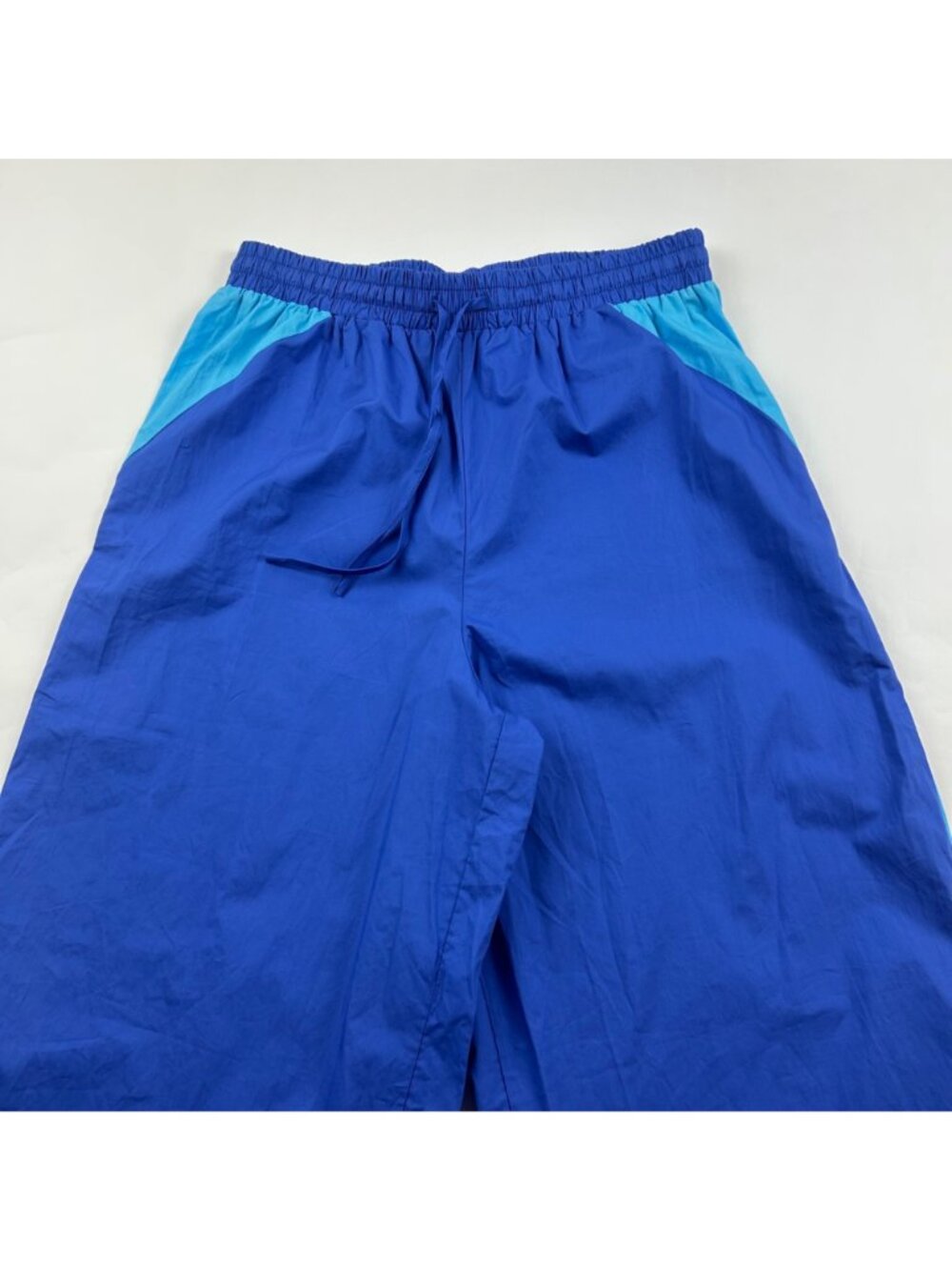 Forever 21 Bright Blue Ultra Lightweight Cotton Wide Leg Track Pant M - Picture 2 of 7
